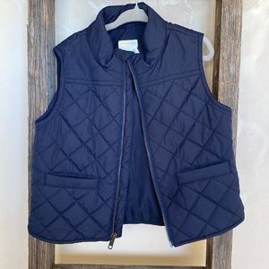 Navy blue quilted thin vest. Size 3